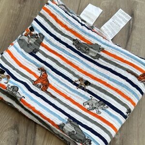 aden + anais Animal Print Blanket - Orange, Blue, Gray